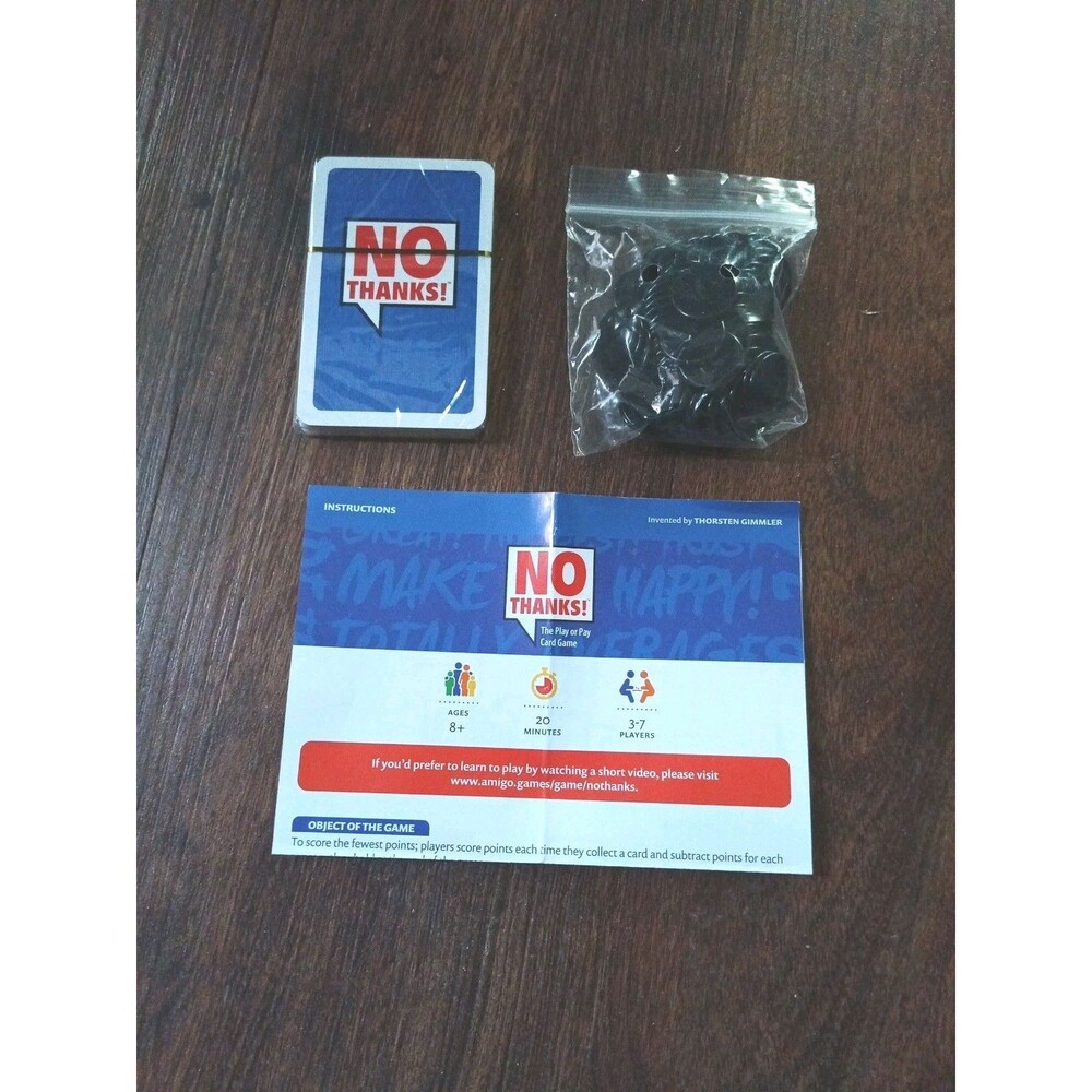 No Thanks! The Play or Pay Card Game Amigo 2021 - New (Open Box)